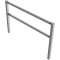 Stationary access barriers | for bolting on site | with top and quarter-bent bar | hot-dip galvanized | total width: 2000 mm
